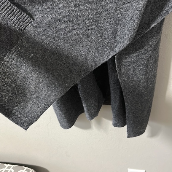Nordstrom Gray Cashmere Open Poncho/Cardigan Sweater One Size - Picture 6 of 13